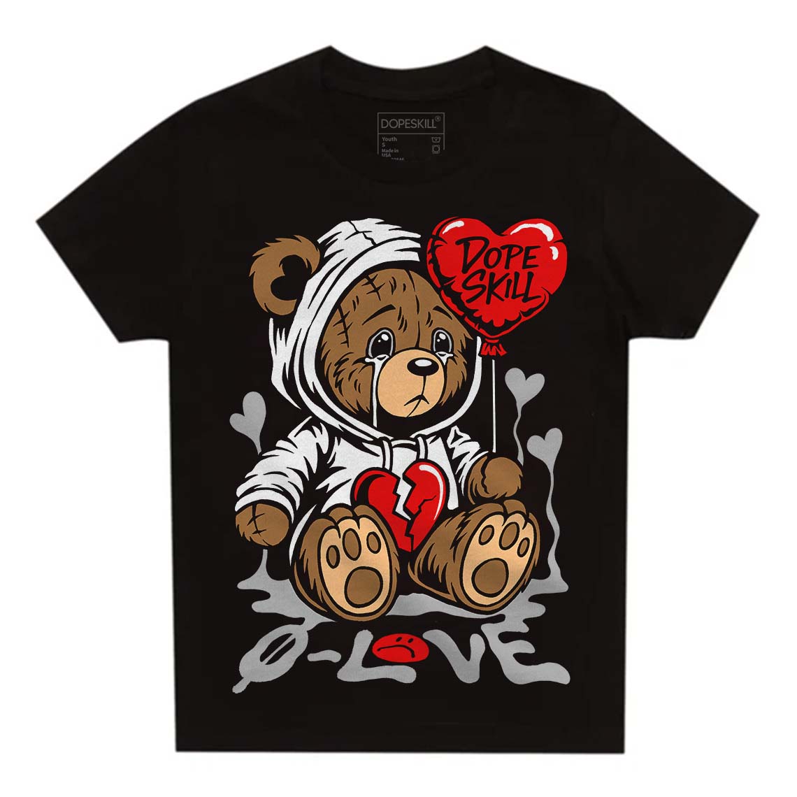 Panda White Black Dunk DopeSkill Toddler Kids T-shirt Broken Bear Graphic