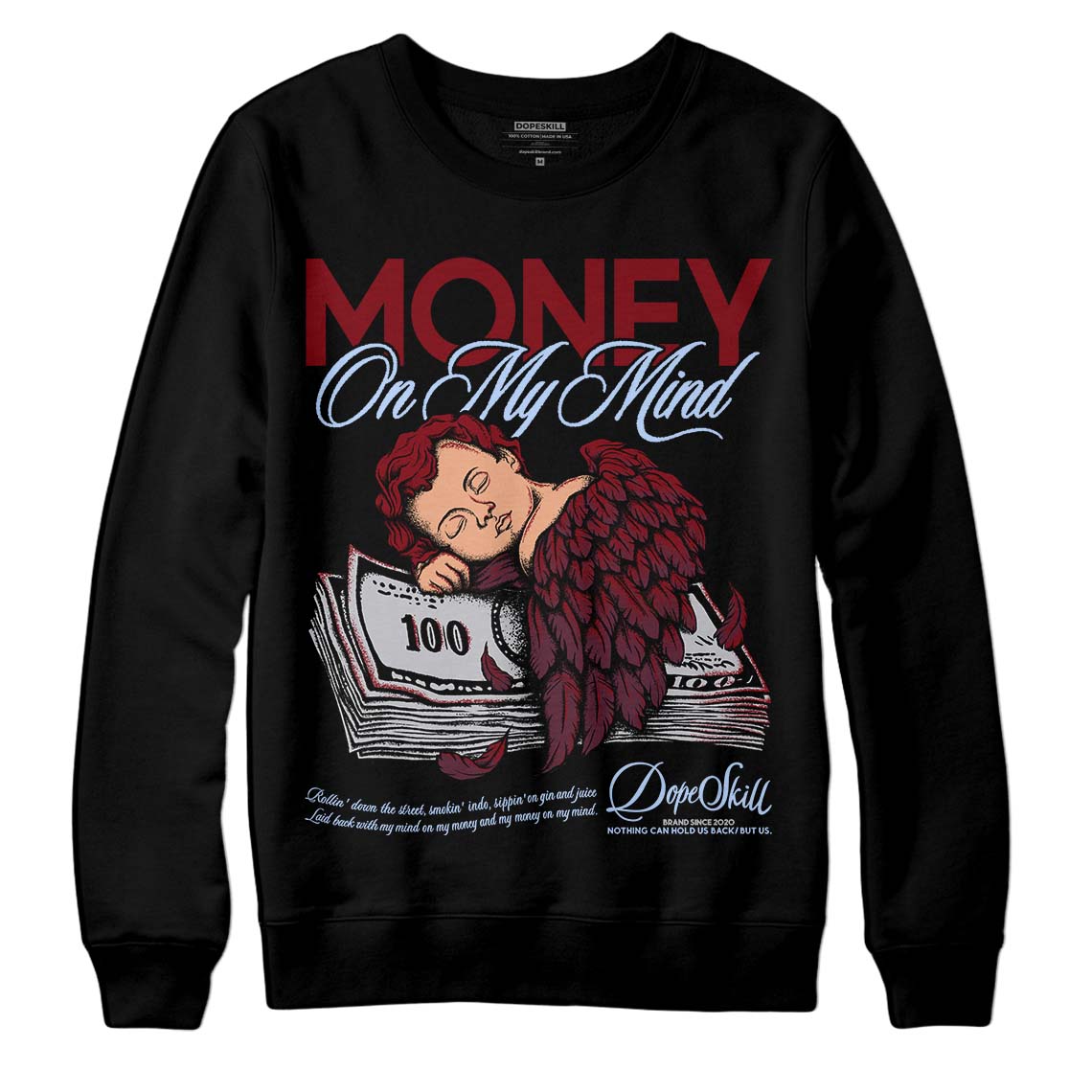 Burgundy 5s DopeSkill Sweatshirt MOMM Graphic