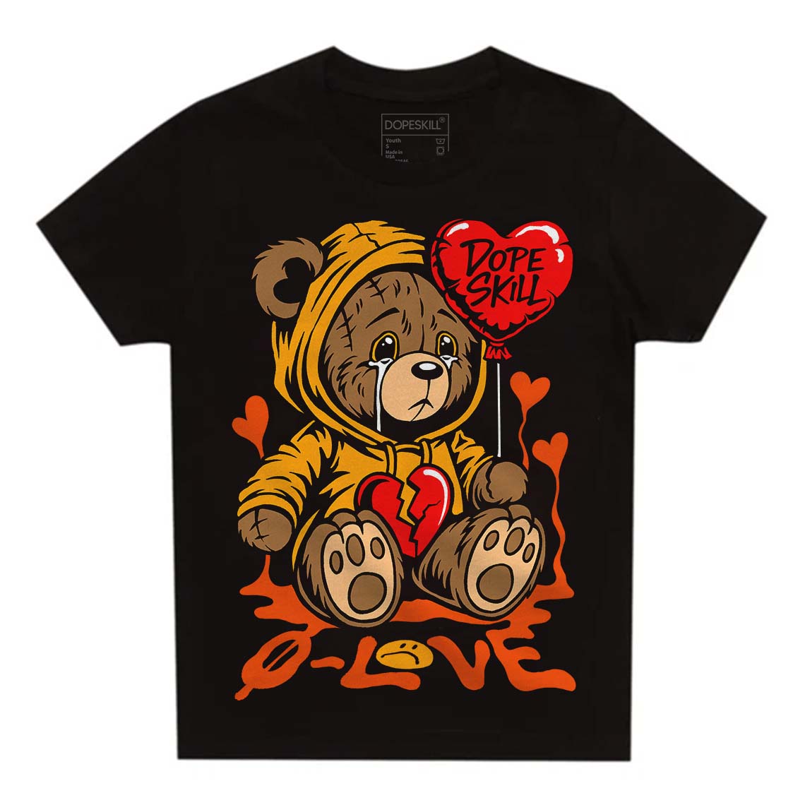 Black Taxi 12s DopeSkill Toddler Kids T-shirt Broken Bear Graphic