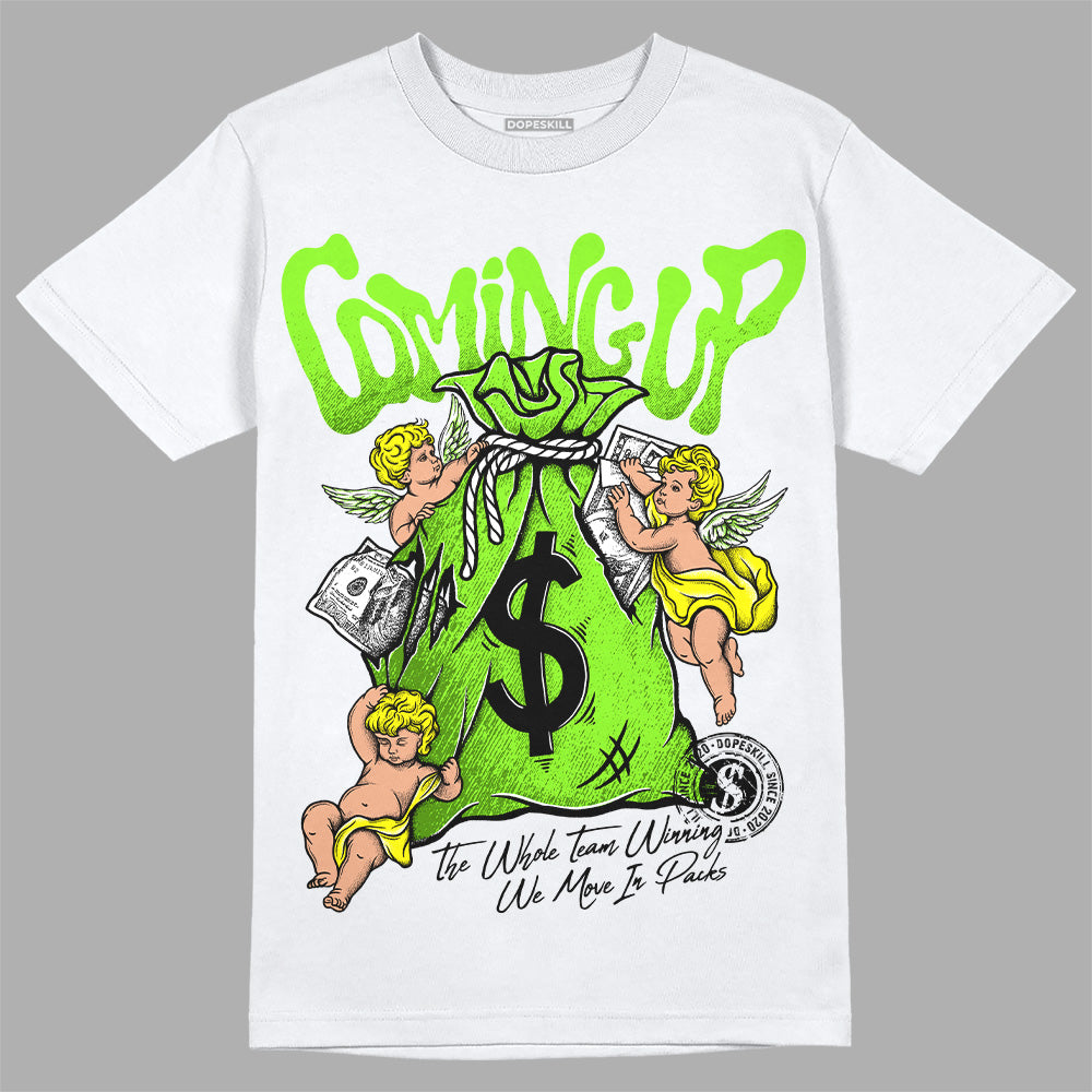 Neon Green Collection DopeSkill T-Shirt Money Bag Coming Up Graphic