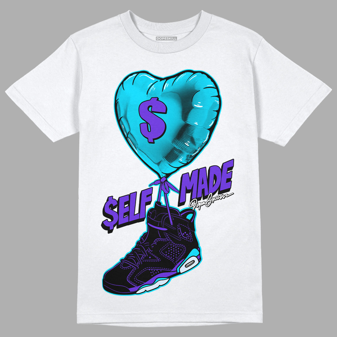 Aqua 6s DopeSkill T-Shirt Self Made Graphic
