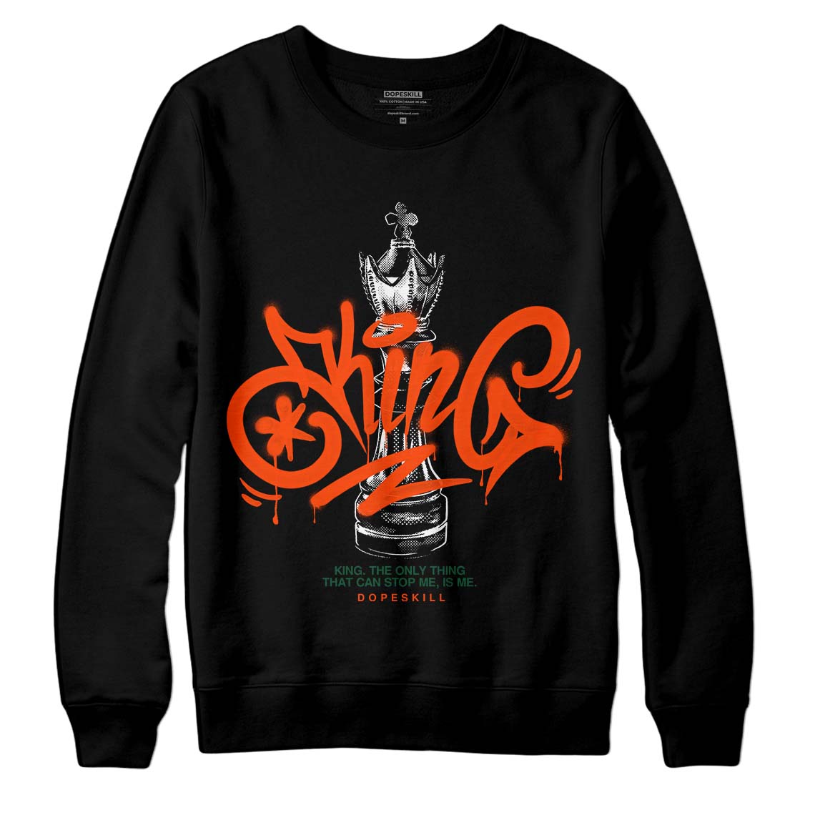 Dunk Low Team Dark Green Orange DopeSkill Sweatshirt King Chess Graphic