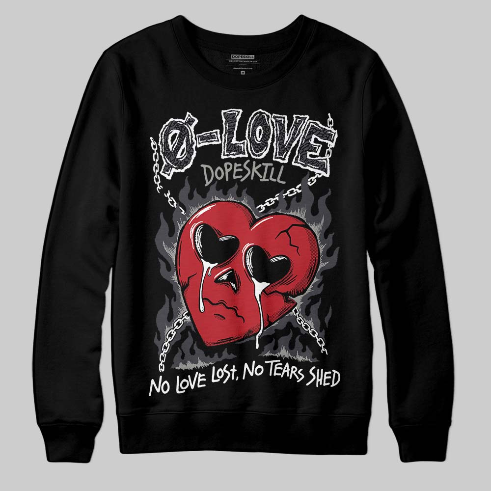 Black Cat 3s DopeSkill Sweatshirt Crying Heart Graphic
