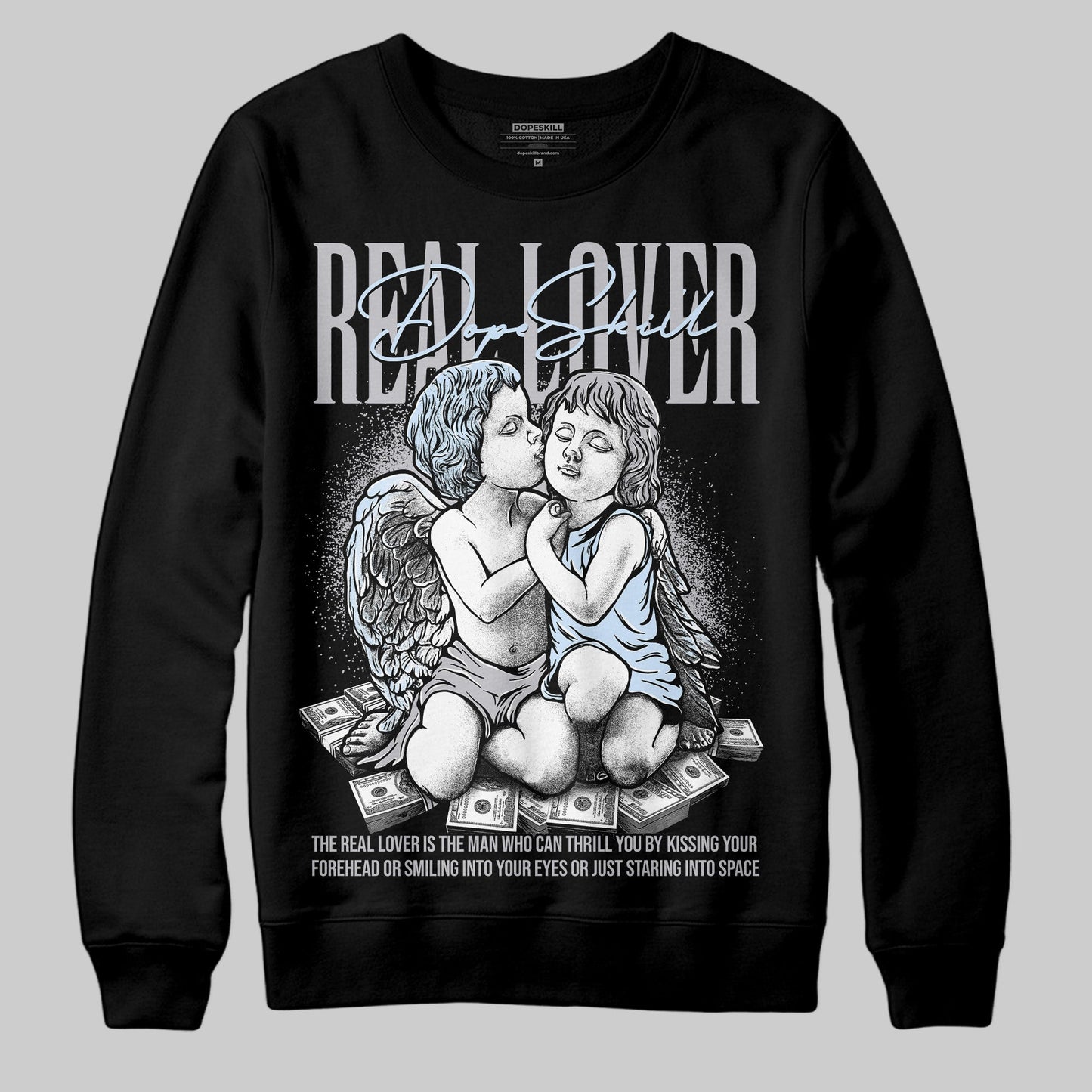 Cement Grey 11s DopeSkill Sweatshirt Real Lover Graphic