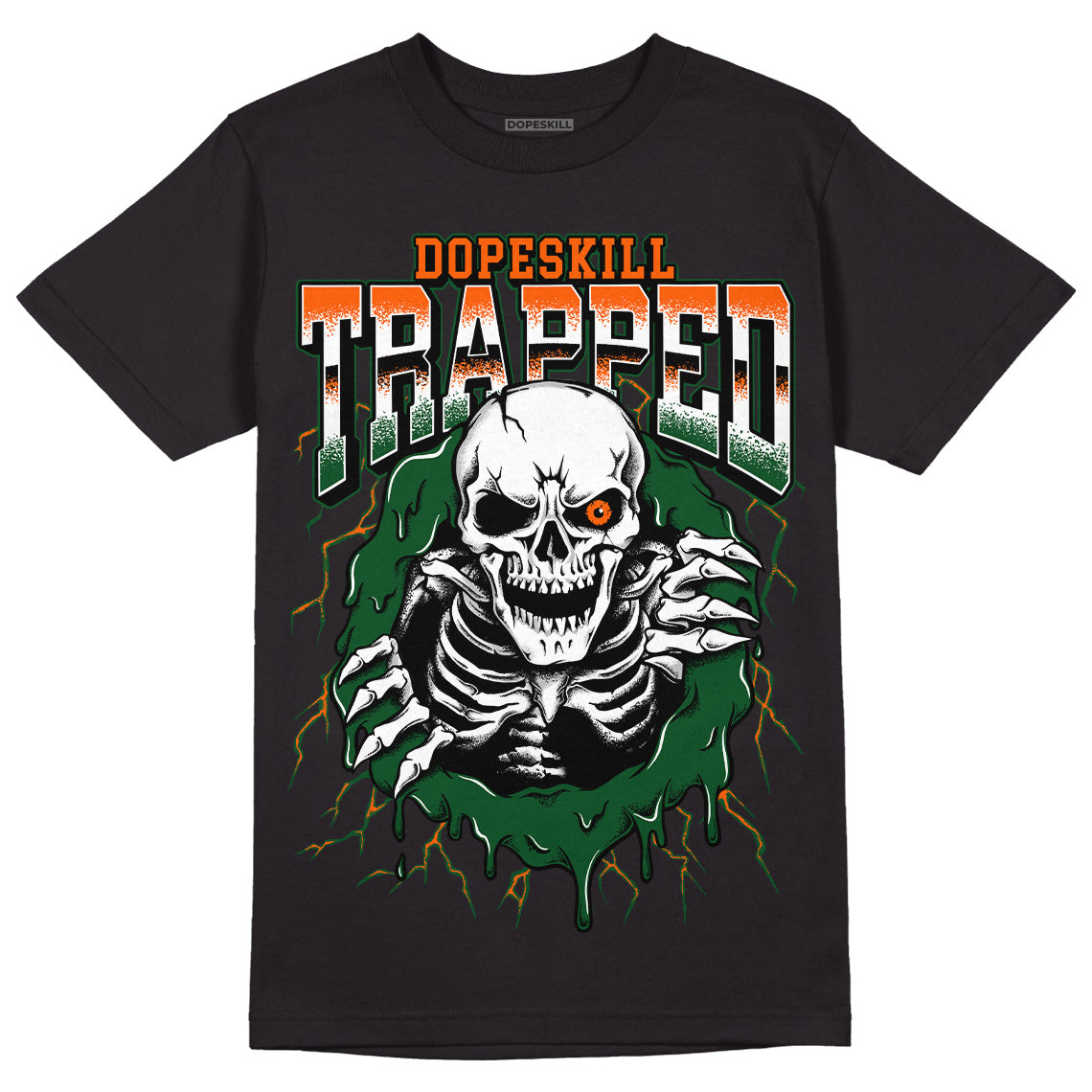 Dunk Low Team Dark Green Orange DopeSkill T-Shirt Trapped Halloween Graphic