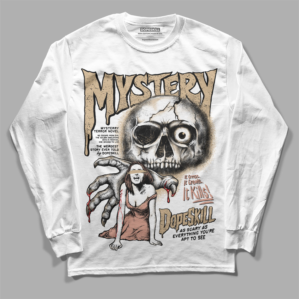 TAN Collection DopeSkill Long Sleeve T-Shirt Mystery Ghostly Grasp Graphic