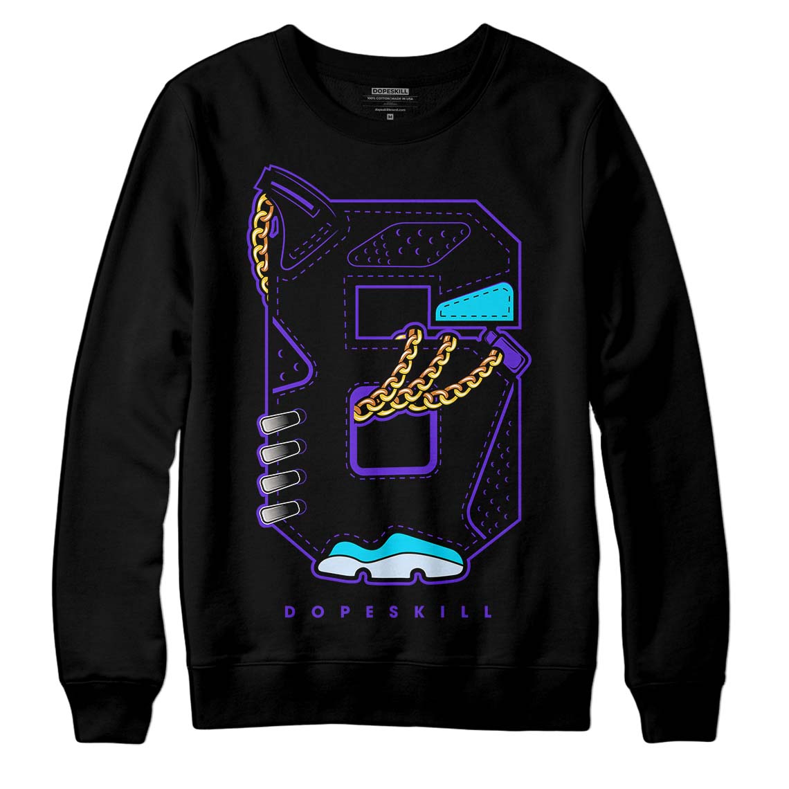 Aqua 6s DopeSkill Sweatshirt No.6 Graphic