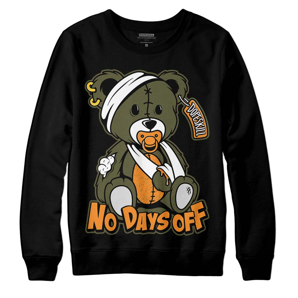 Olive 5s DopeSkill Sweatshirt Hurt Bear Graphic