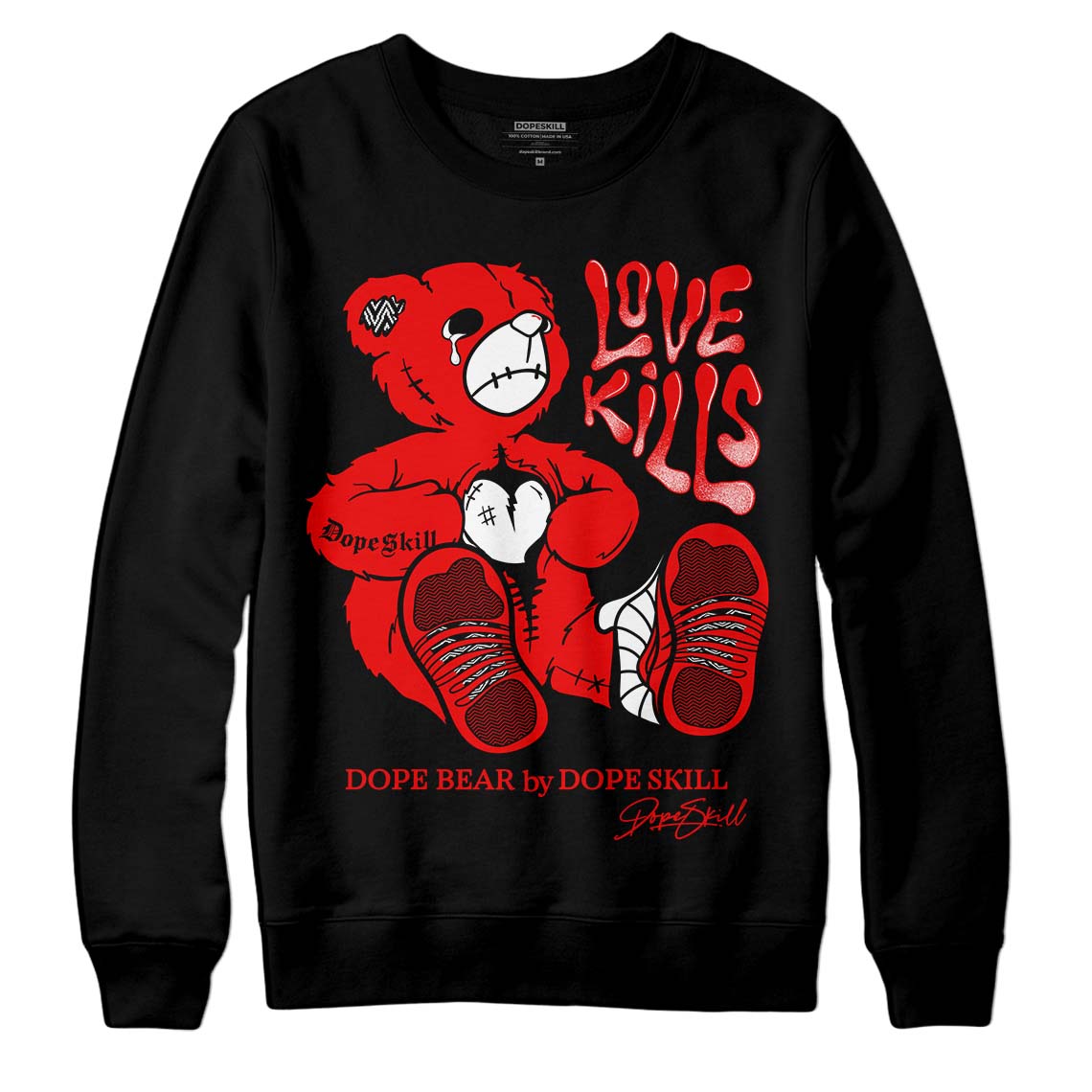 Cherry 12s DopeSkill Sweatshirt Love Kills Graphic