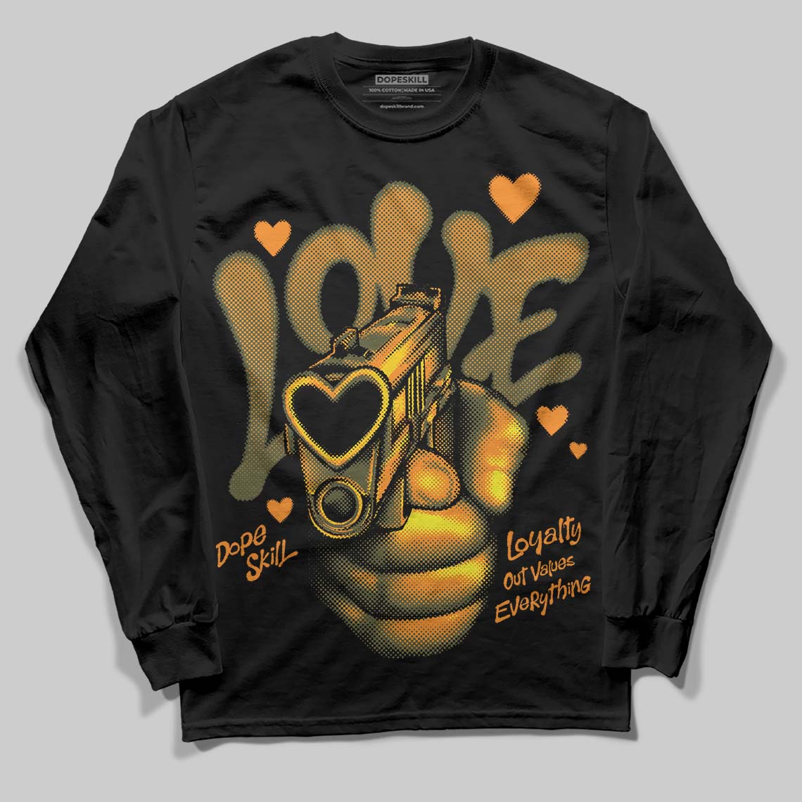 Olive Collection DopeSkill Long Sleeve T-Shirt Love Shot Graphic