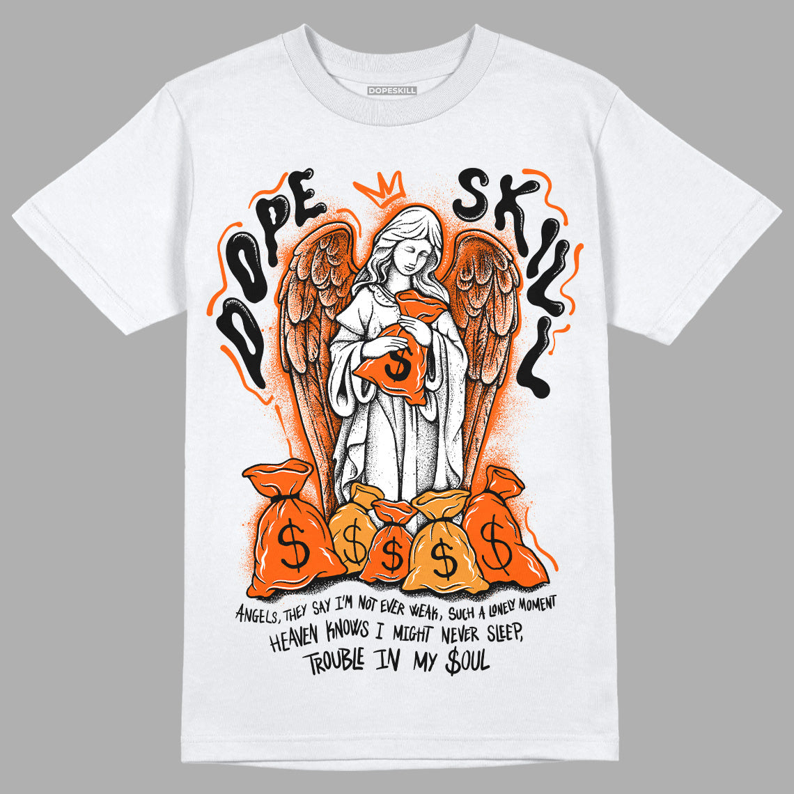 Brilliant Orange 12s DopeSkill T-Shirt Angels Graphic
