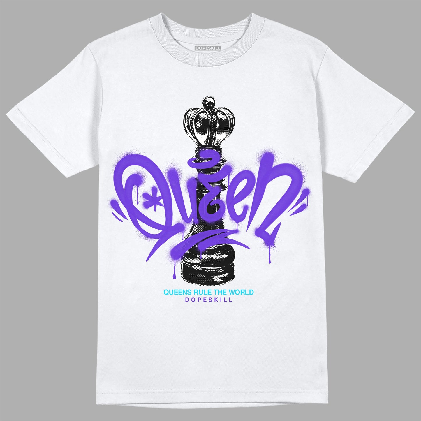 Aqua 6s DopeSkill T-Shirt Queen Chess Graphic