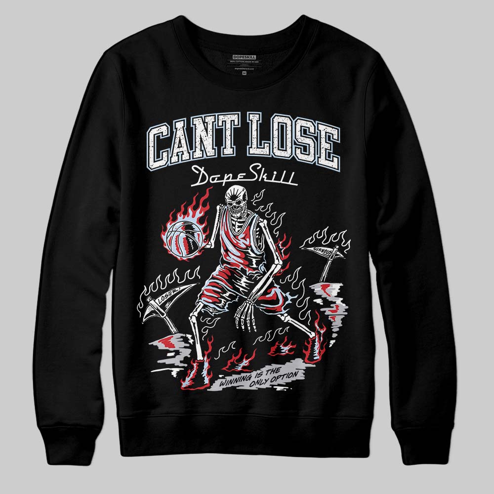Black Metallic Reimagined 5s DopeSkill Sweatshirt Cant Lose Graphic