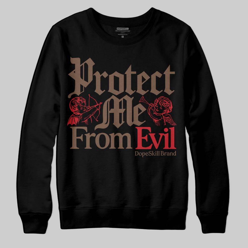 Olive 9s DopeSkill Sweatshirt Protect Me From Evil Graphic