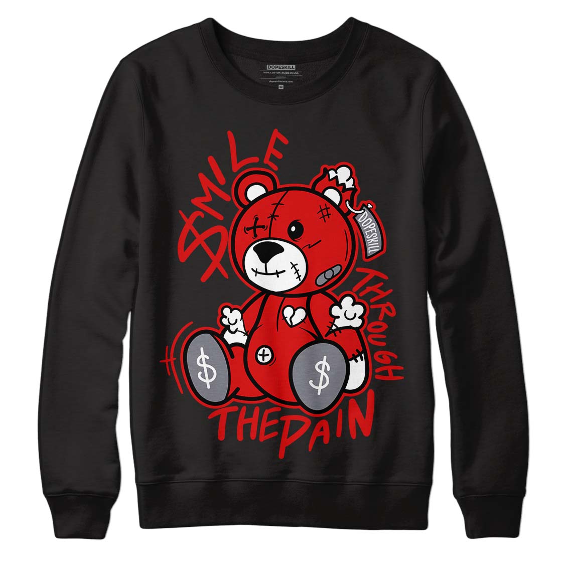 Gym Red 9s DopeSkill Sweatshirt BEAN Graphic
