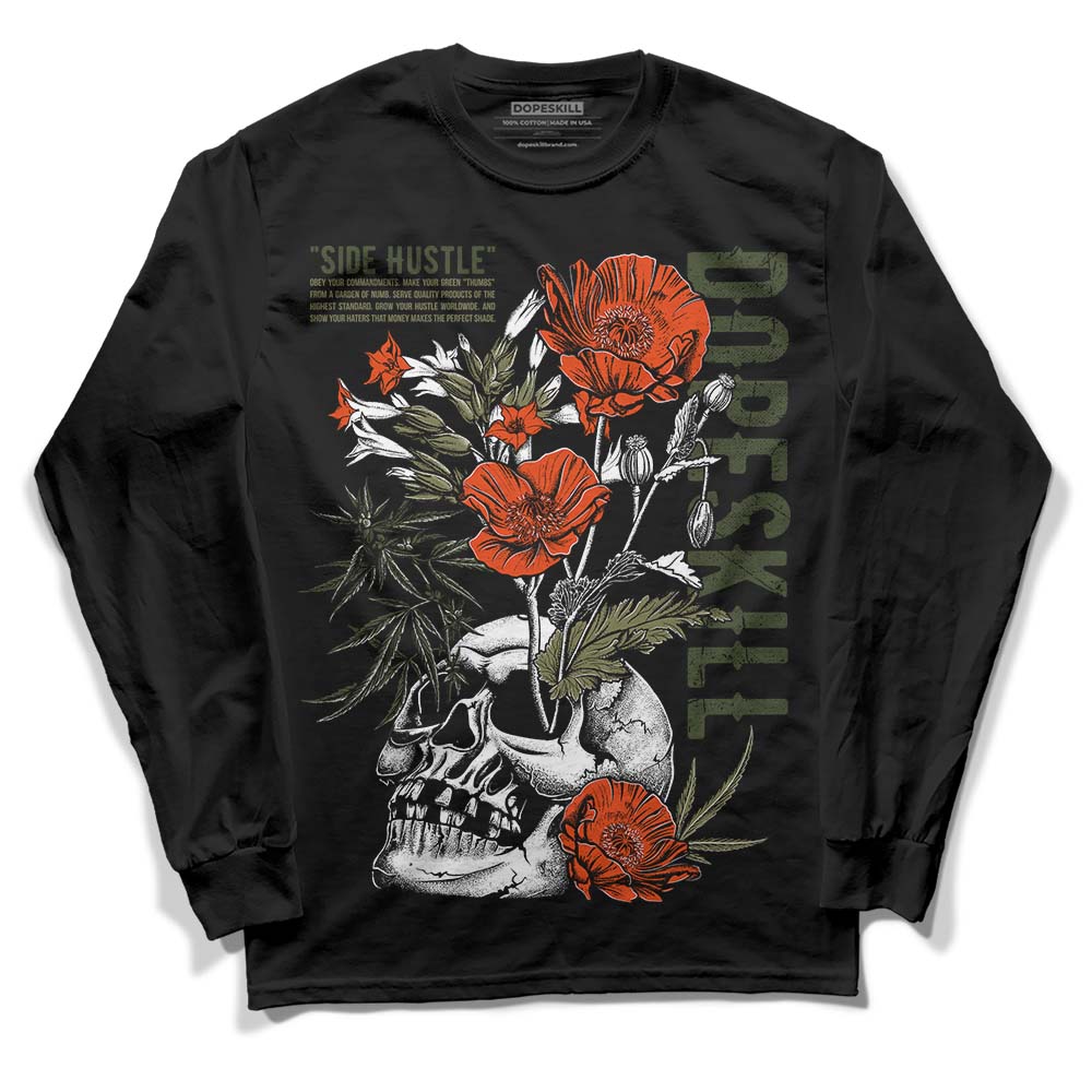 Olive Collection DopeSkill Long Sleeve T-Shirt Side Hustle Graphic
