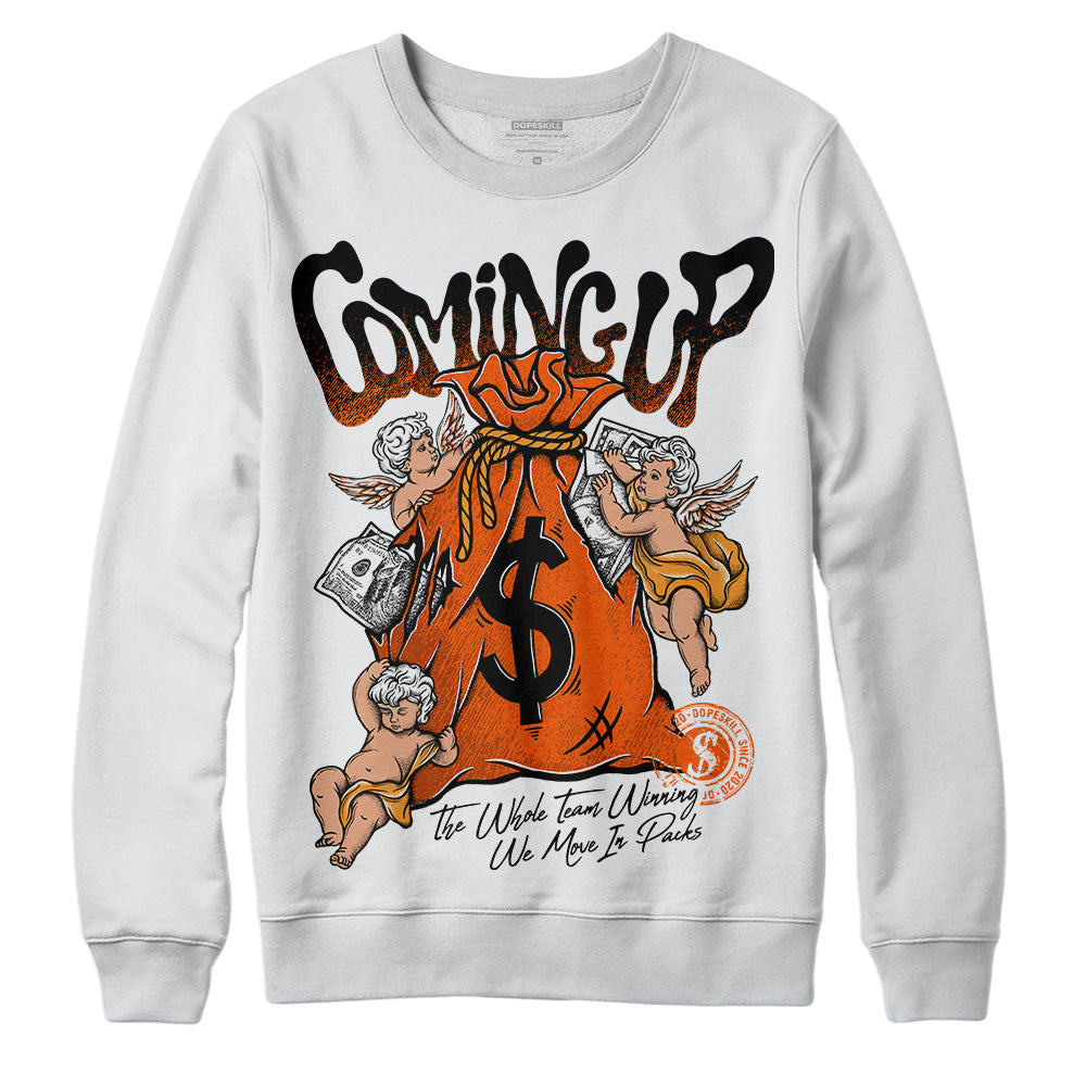 Brilliant Orange 12s DopeSkill Sweatshirt Money Bag Coming Up Graphic