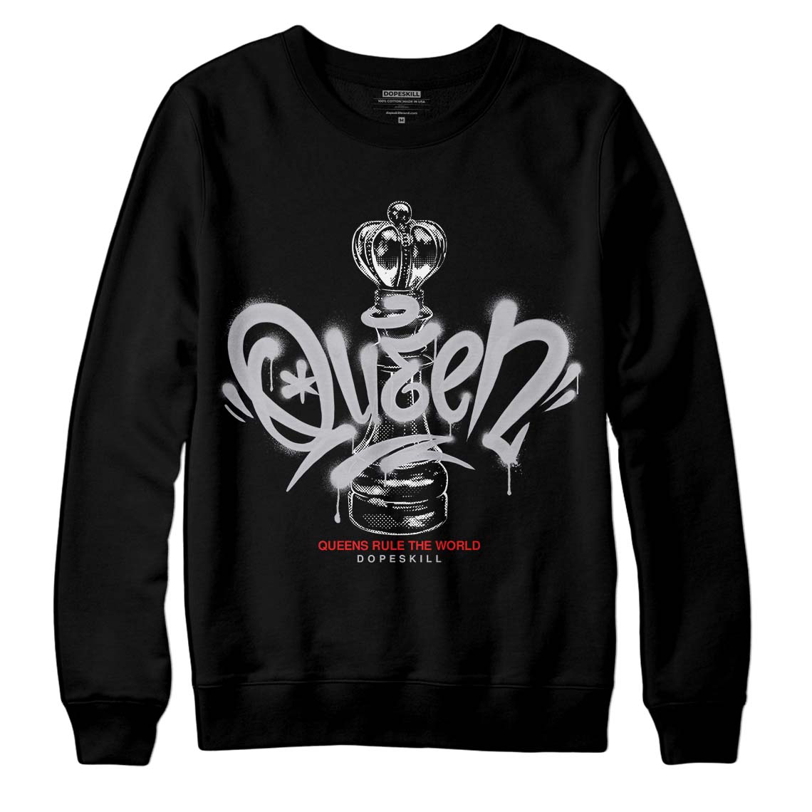 Grey Collection DopeSkill Sweatshirt Queen Chess Graphic