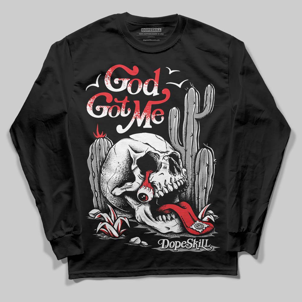 Dunk Panda White Black DopeSkill Long Sleeve T-Shirt God Got Me Graphic