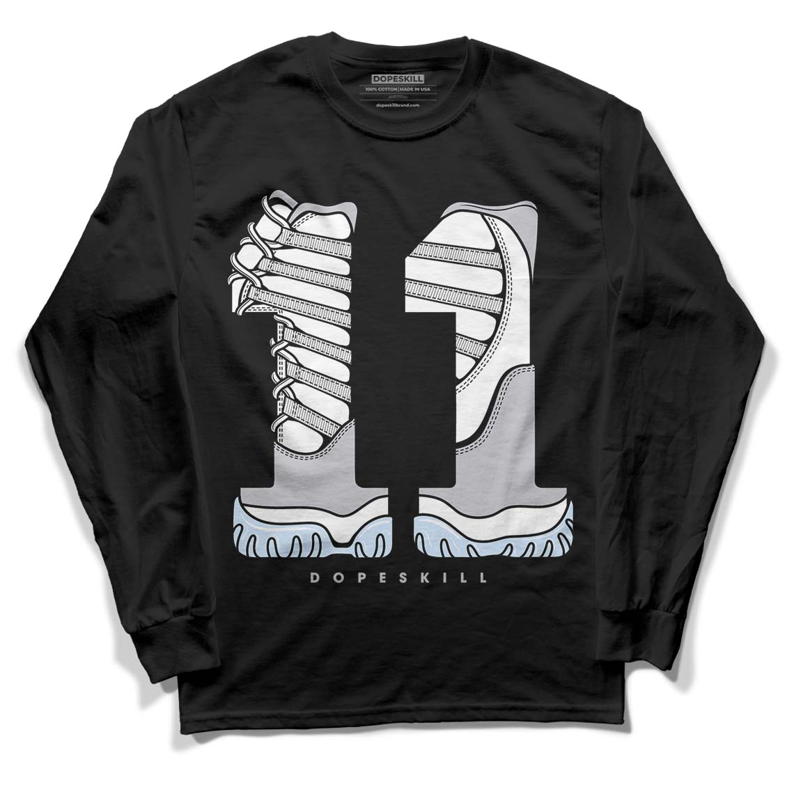Cement Grey 11s DopeSkill Long Sleeve T-Shirt No.11 Graphic