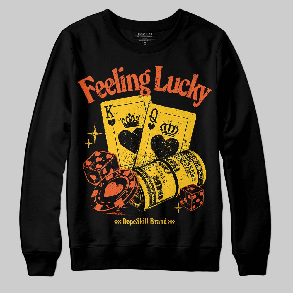 Yellow Collection DopeSkill Sweatshirt Feeling Lucky Graphic