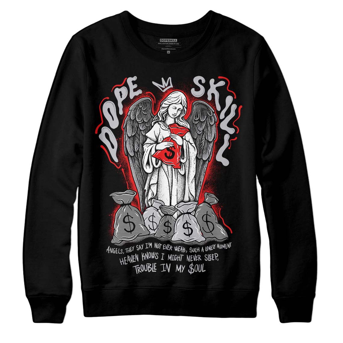 Grey Collection DopeSkill Sweatshirt Angels Graphic