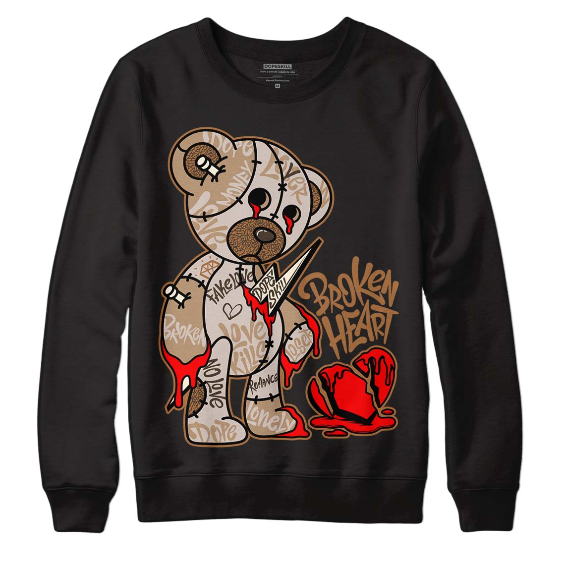Palomino 3s DopeSkill Sweatshirt Broken Heart Graphic