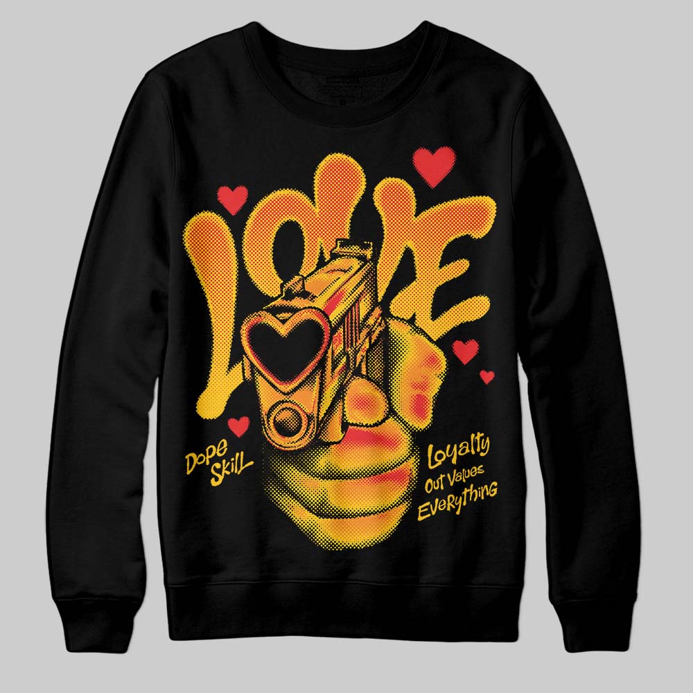 Yellow Collection DopeSkill Sweatshirt Love Shot Graphic