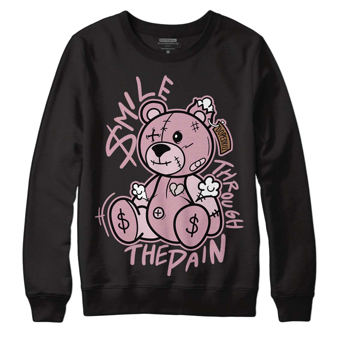 Dunk Low Teddy Bear Pink DopeSkill Sweatshirt BEAN Graphic