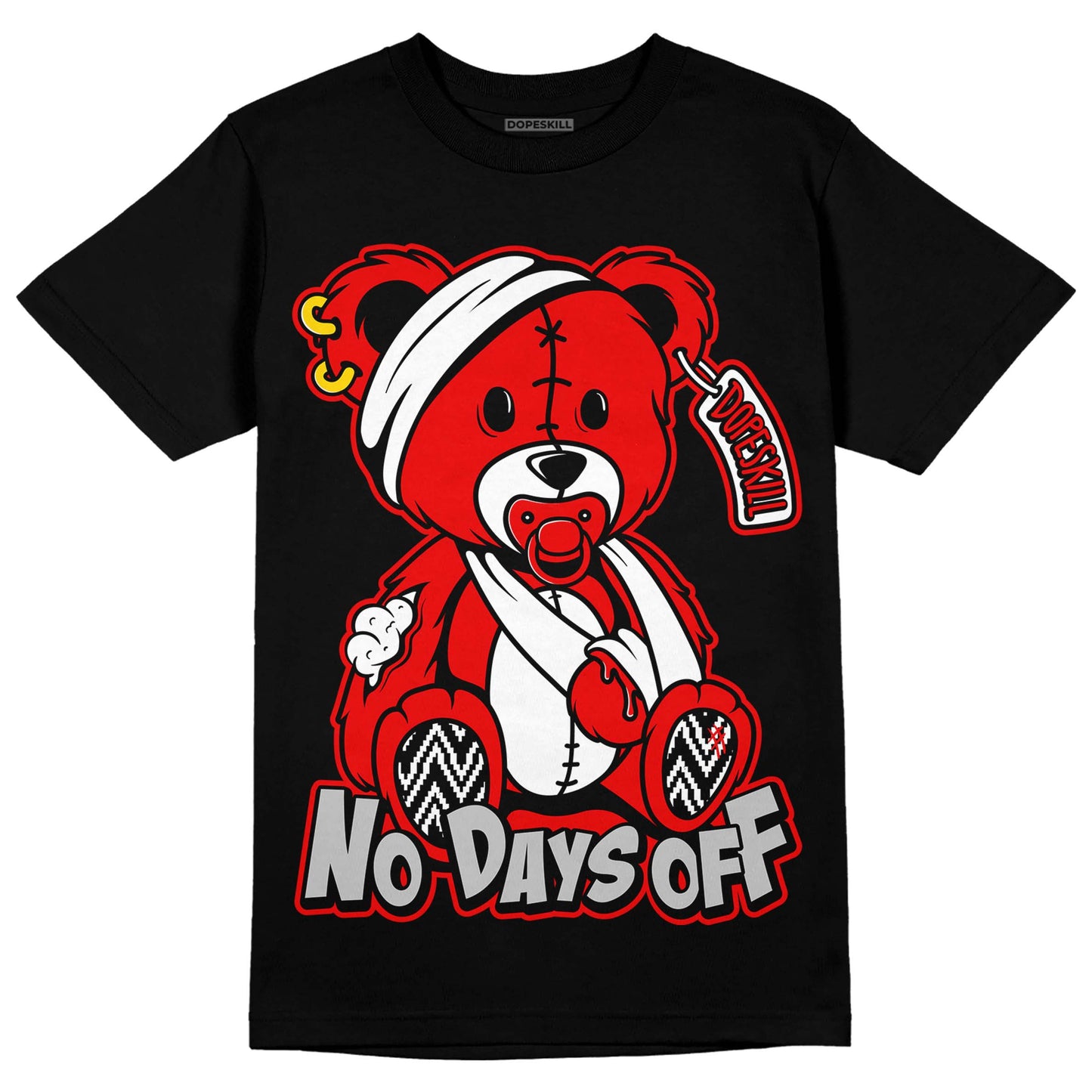 Cherry 12s DopeSkill T-Shirt Hurt Bear Graphic