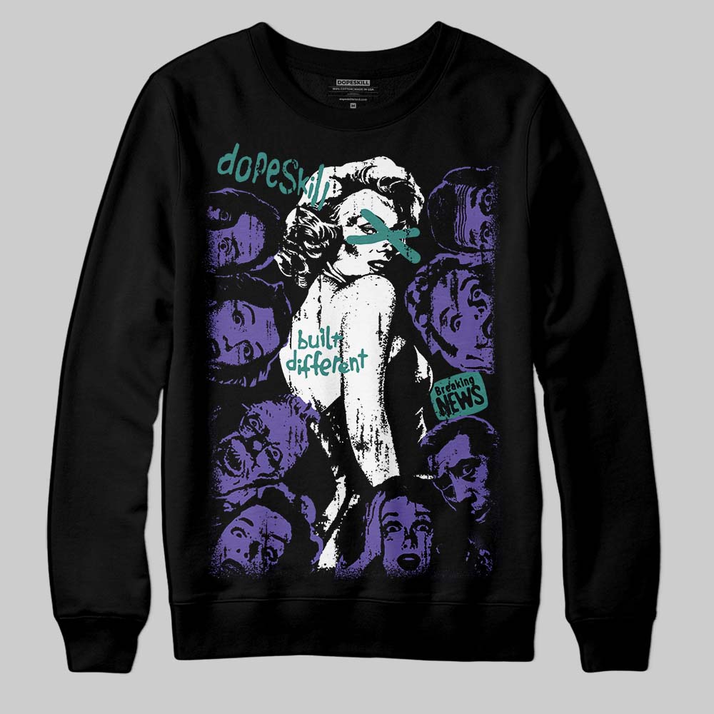Grape 5s DopeSkill Sweatshirt Built Different Graphic