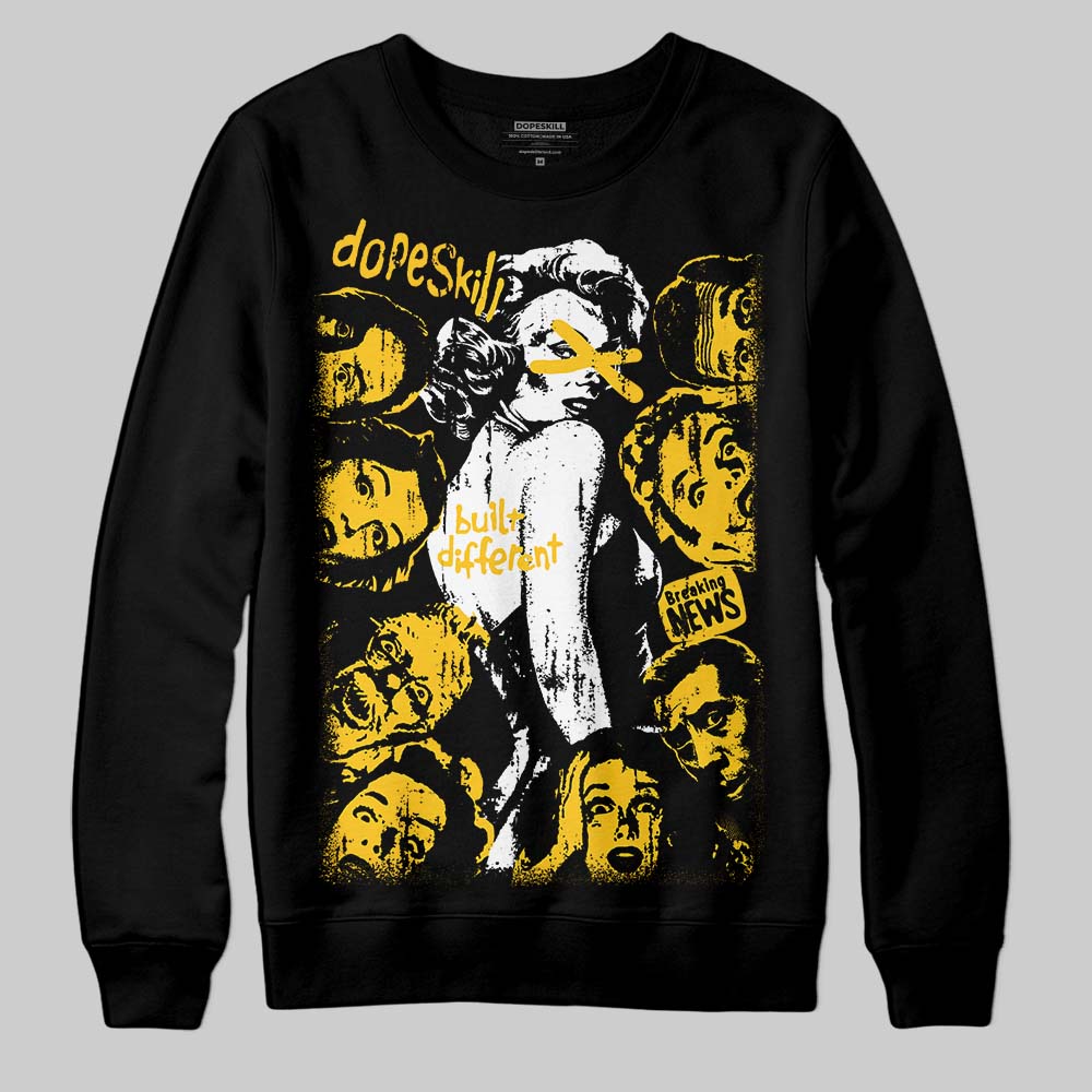Yellow Collection DopeSkill Sweatshirt Built Different Graphic