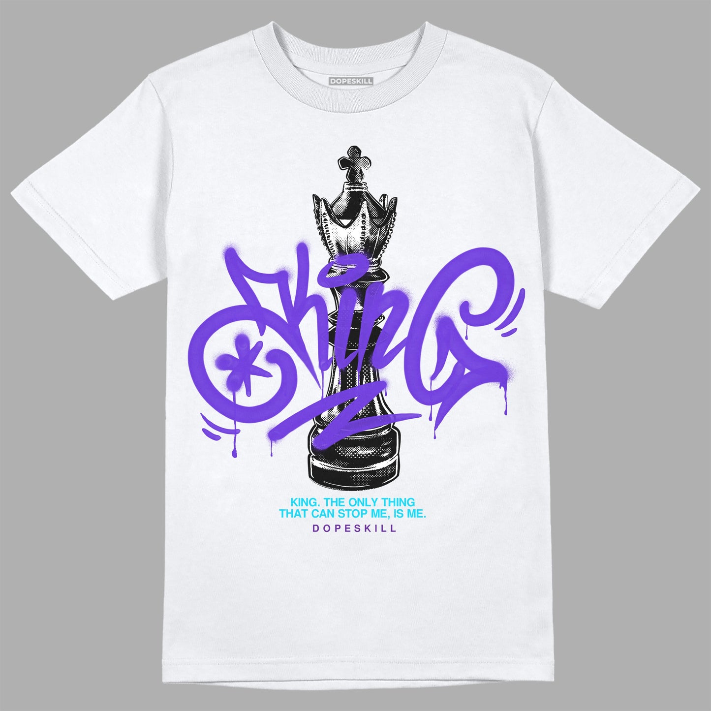 Aqua 6s DopeSkill T-Shirt King Chess Graphic