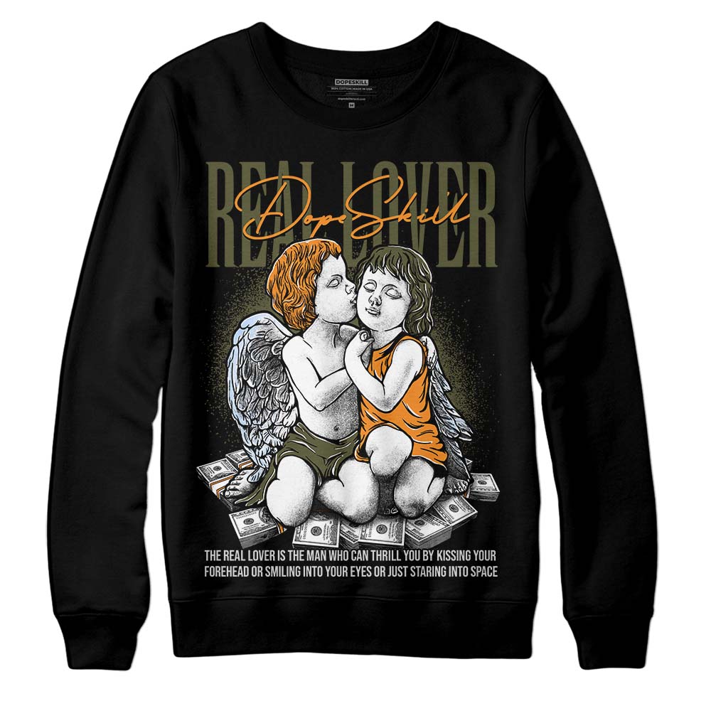 Olive 5s DopeSkill Sweatshirt Real Lover Graphic