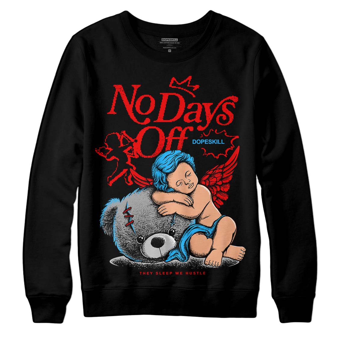 Cherry 12s DopeSkill Sweatshirt New No Days Off Graphic