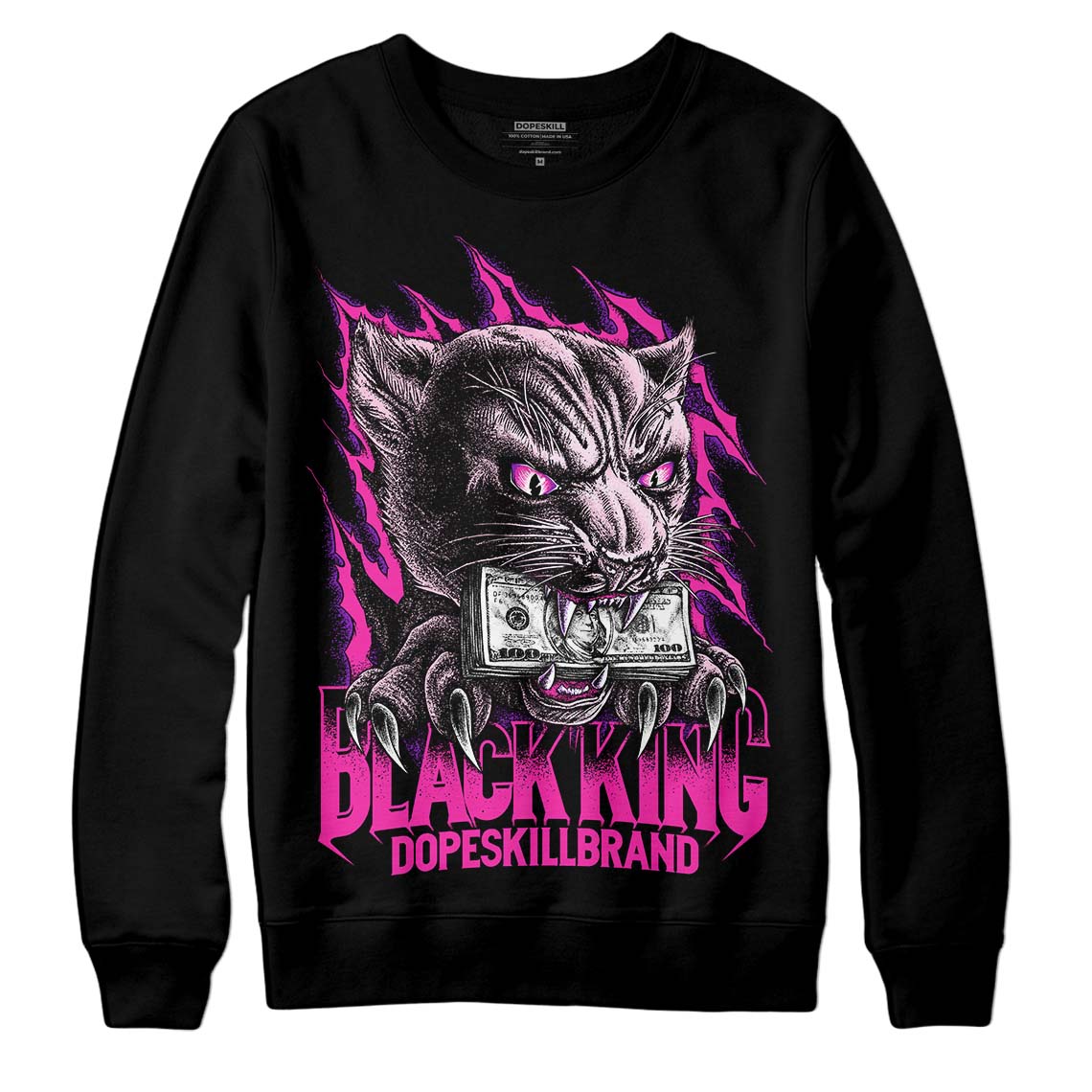Pink Collection DopeSkill Sweatshirt Black King Graphic