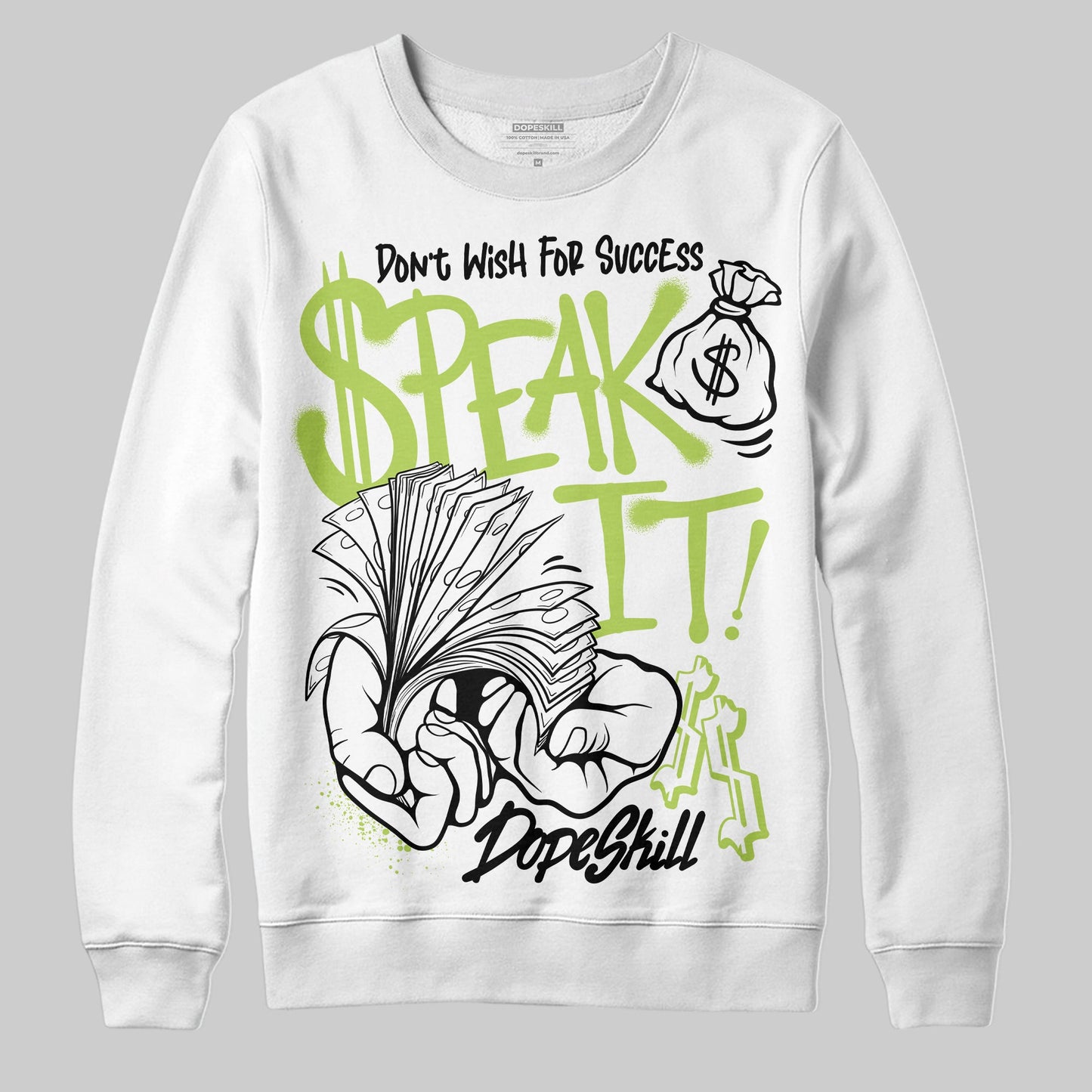Bright Cactus 13s DopeSkill Sweatshirt Speak It Graphic