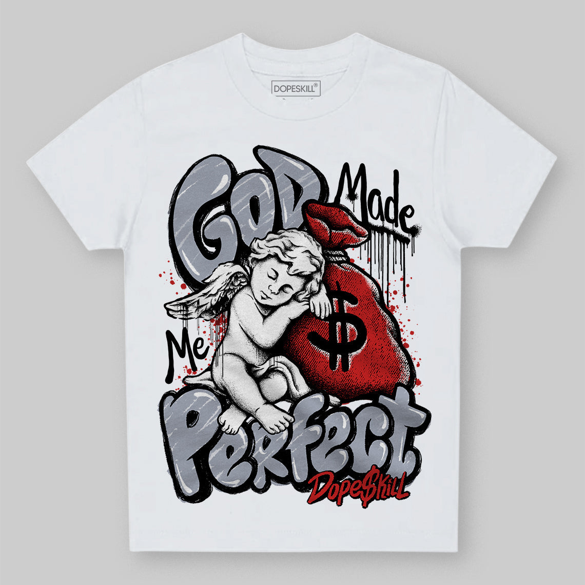 Bred Reimagined 4s DopeSkill Toddler Kids T-shirt God Made Me Perfect Graphic