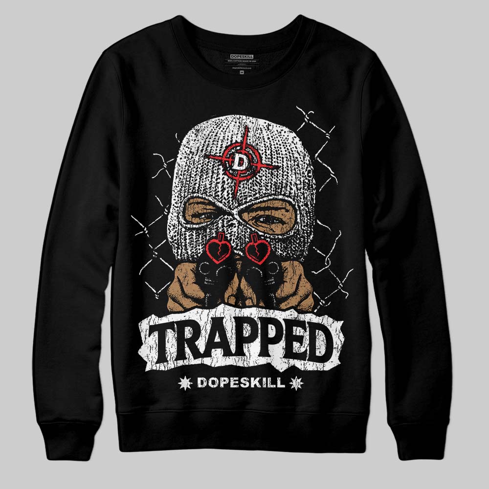 Black and White Collection DopeSkill Sweatshirt New Trapped Graphic