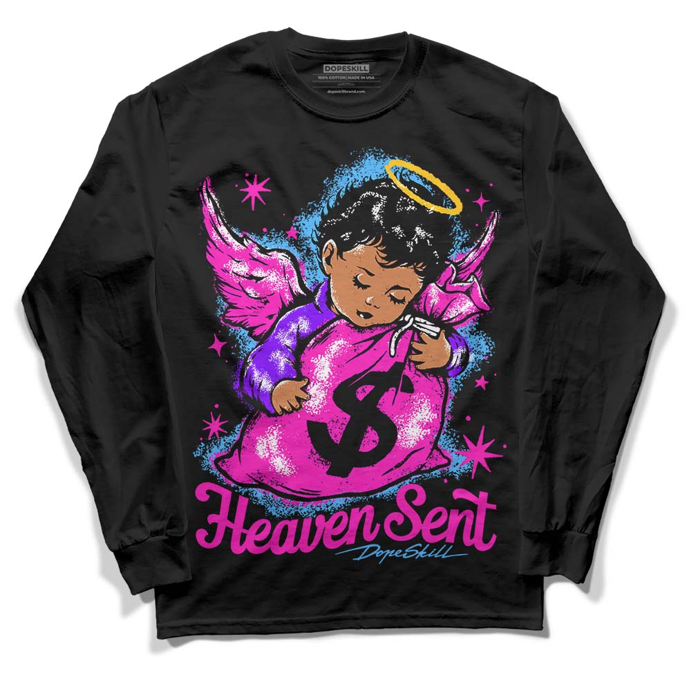 Dunk Active Fuchsia DopeSkill Long Sleeve T-Shirt Heaven Sent Graphic
