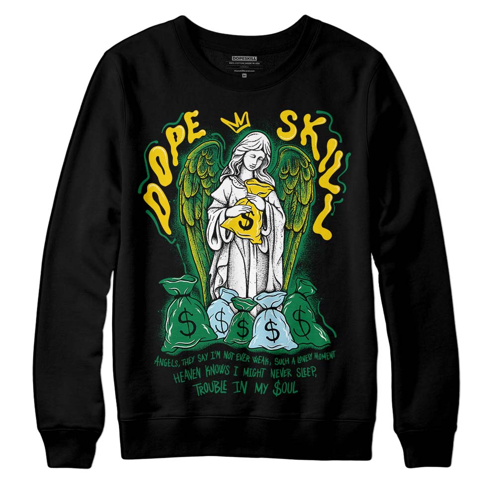 Lucky Green 5s DopeSkill Sweatshirt Angels Graphic
