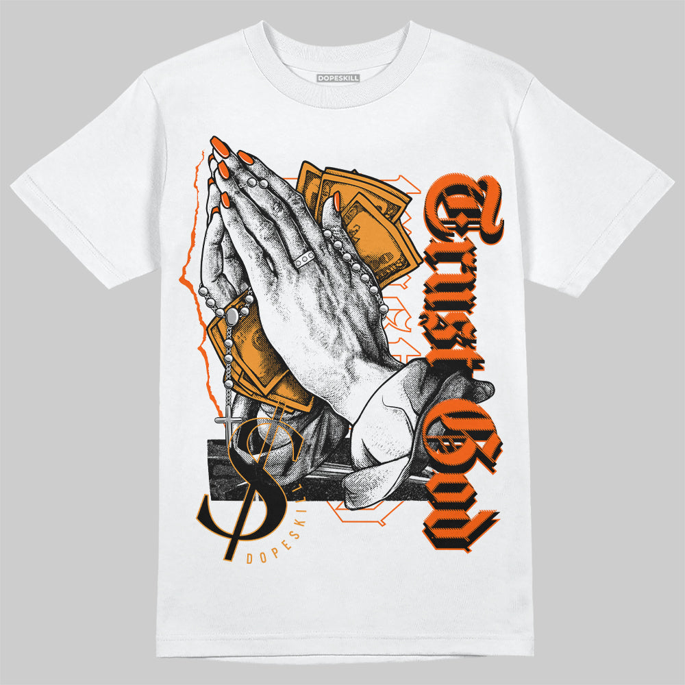 Brilliant Orange 12s DopeSkill T-Shirt Trust God Graphic