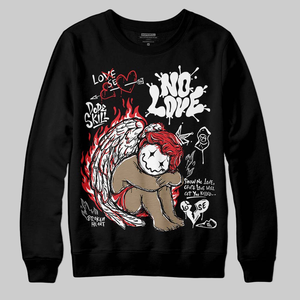 Black and White Collection DopeSkill Sweatshirt No Love Graphic