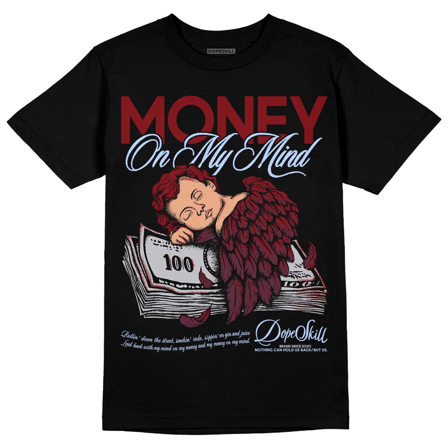 Burgundy 5s DopeSkill T-Shirt MOMM Graphic
