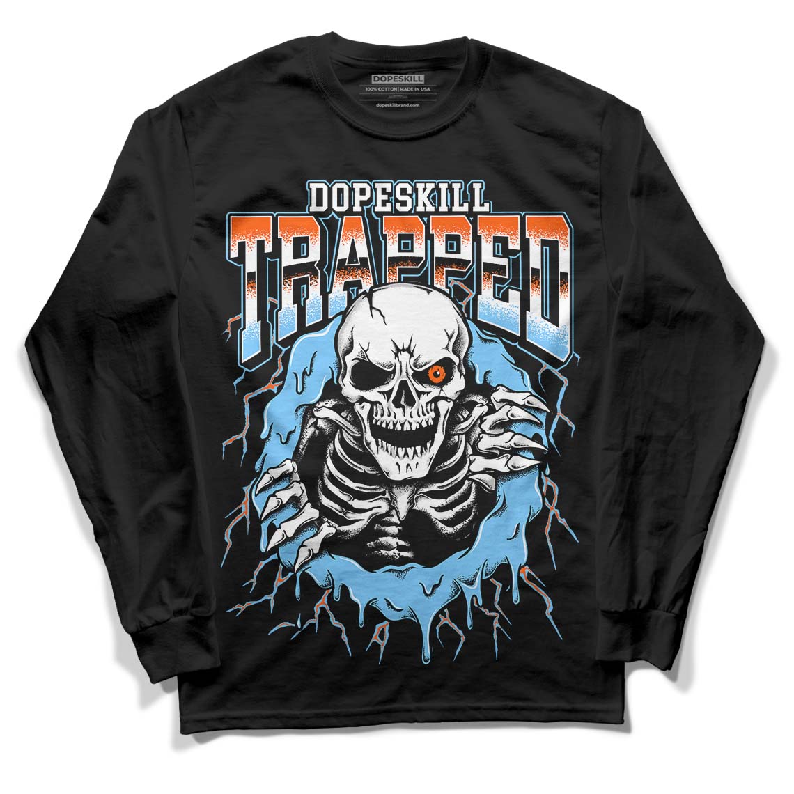 Dunk Low Futura University Blue DopeSkill Long Sleeve T-Shirt Trapped Halloween Graphic