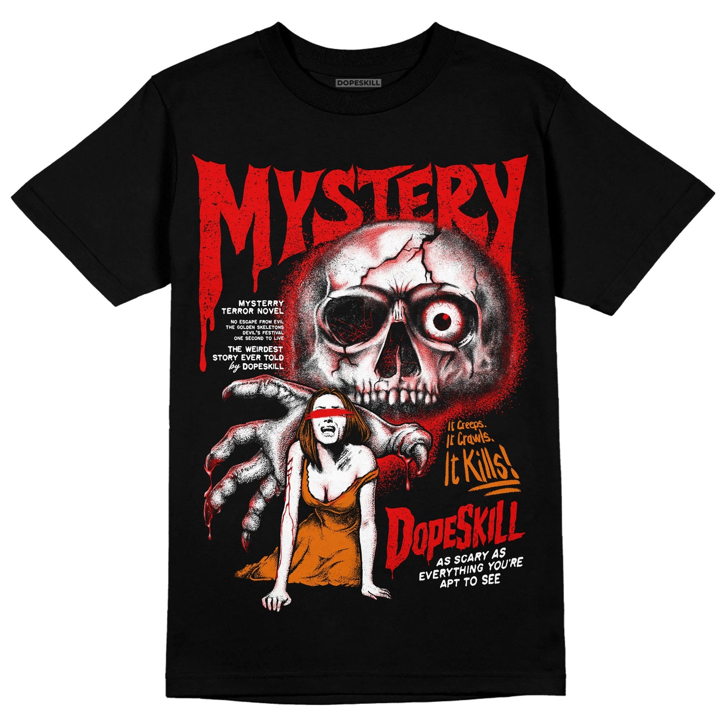 Red Cement 4S DopeSkill T-Shirt Mystery Ghostly Grasp Graphic