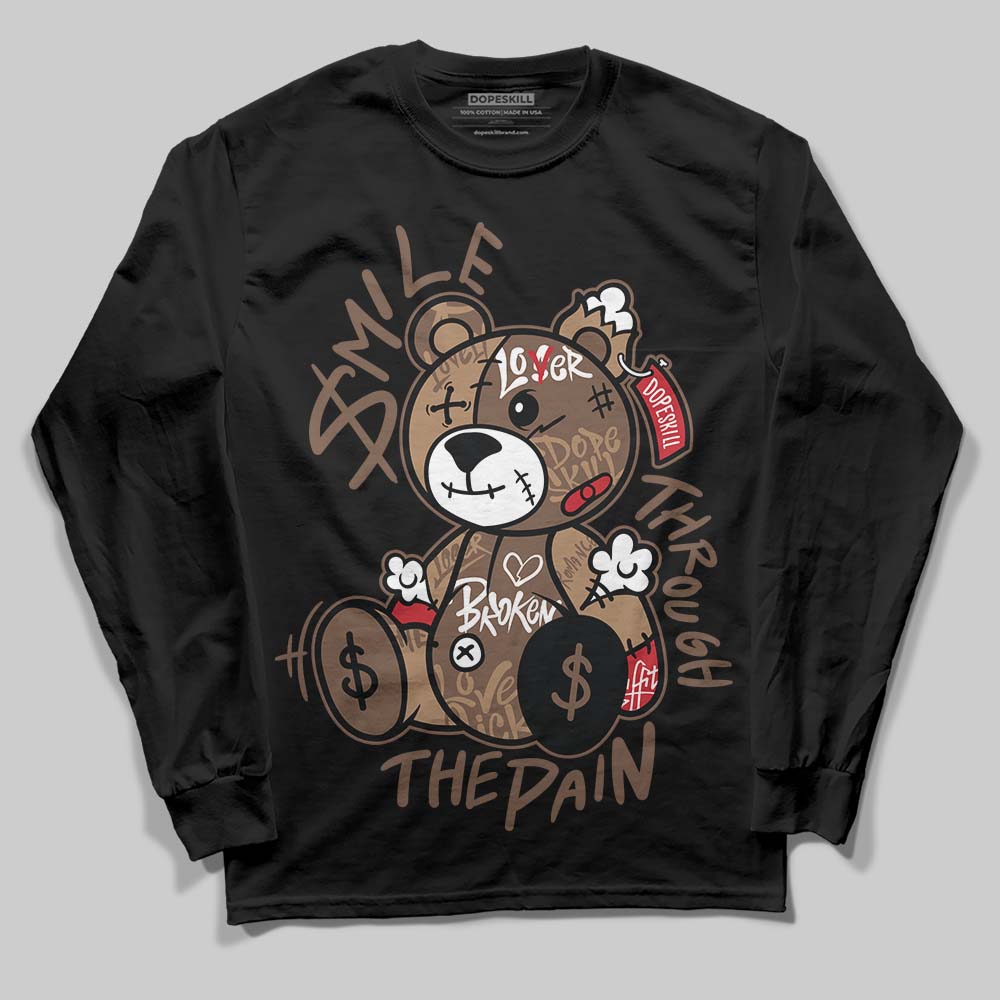 Olive 9s DopeSkill Long Sleeve T-Shirt Smile Through The Pain Graphic
