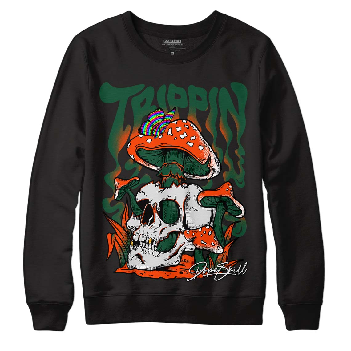 Dunk Low Team Dark Green Orange DopeSkill Sweatshirt Trippin Graphic
