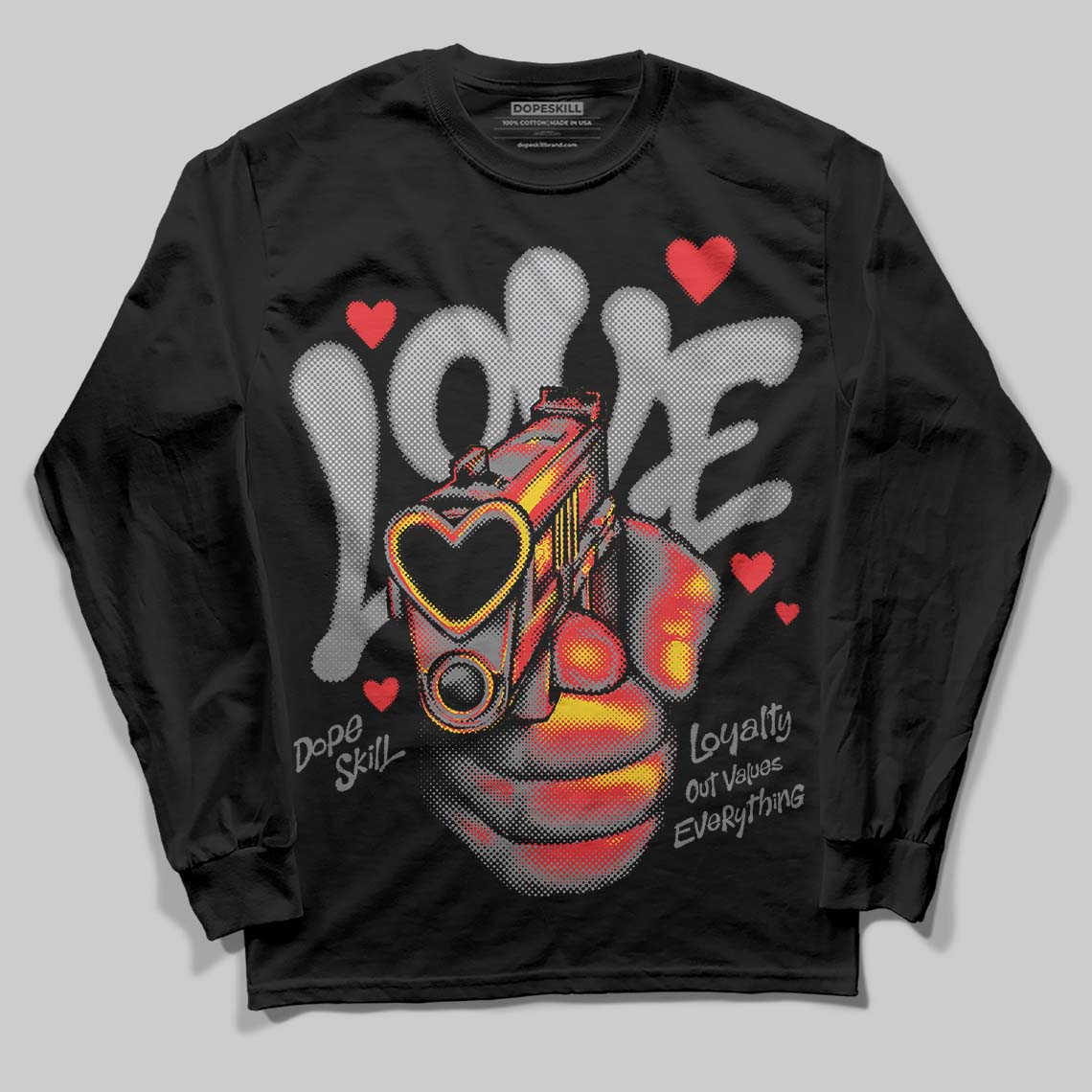 Grey Collection DopeSkill Long Sleeve T-Shirt Love Shot Graphic