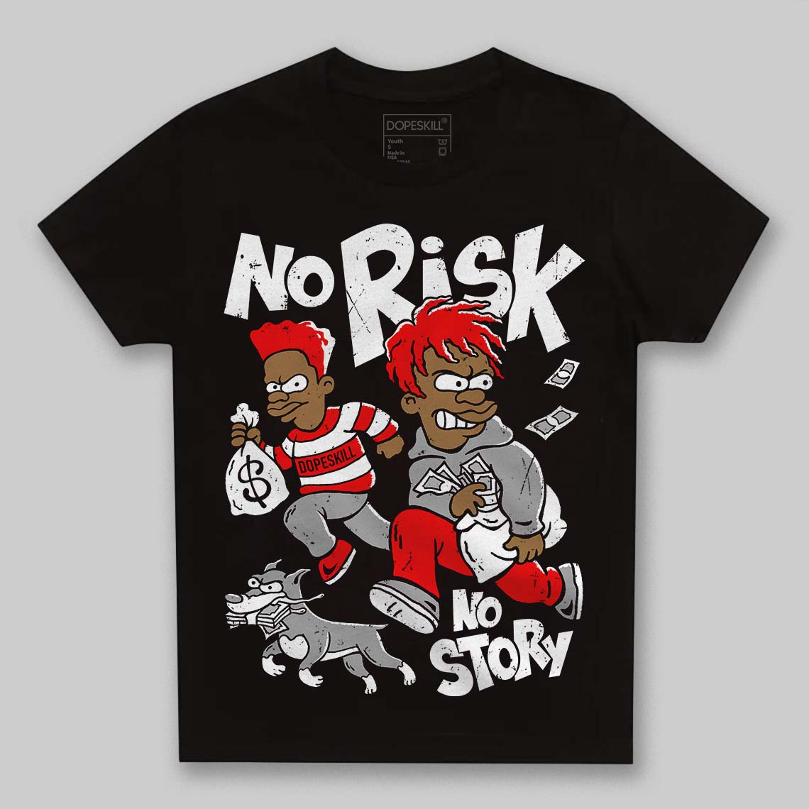 Panda White Black Dunk DopeSkill Toddler Kids T-shirt No Risk No Story Graphic